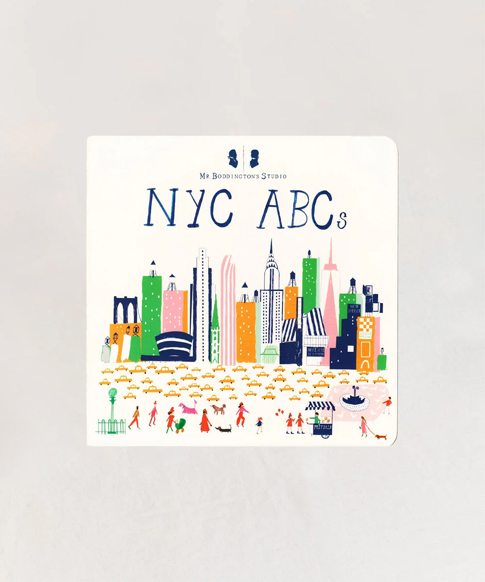 Le Book - Mr. Boddington's NYC ABCs is a children's book featuring colorful illustrations of New York City buildings and people.