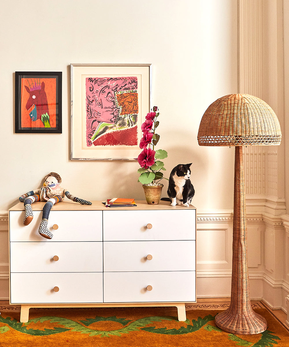 Sparrow 6-Drawer Dresser | Oeuf White/Birch Sparrow 6-Drawer Dresser | Oeuf White/Birch