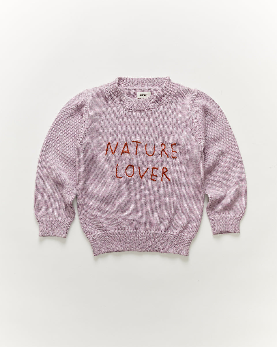 Embroidered Text Sweater