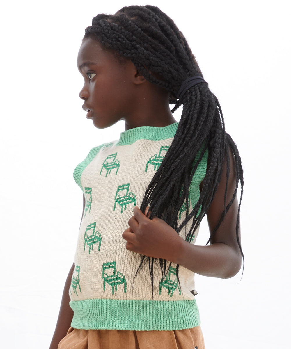 Knit Motif Vest