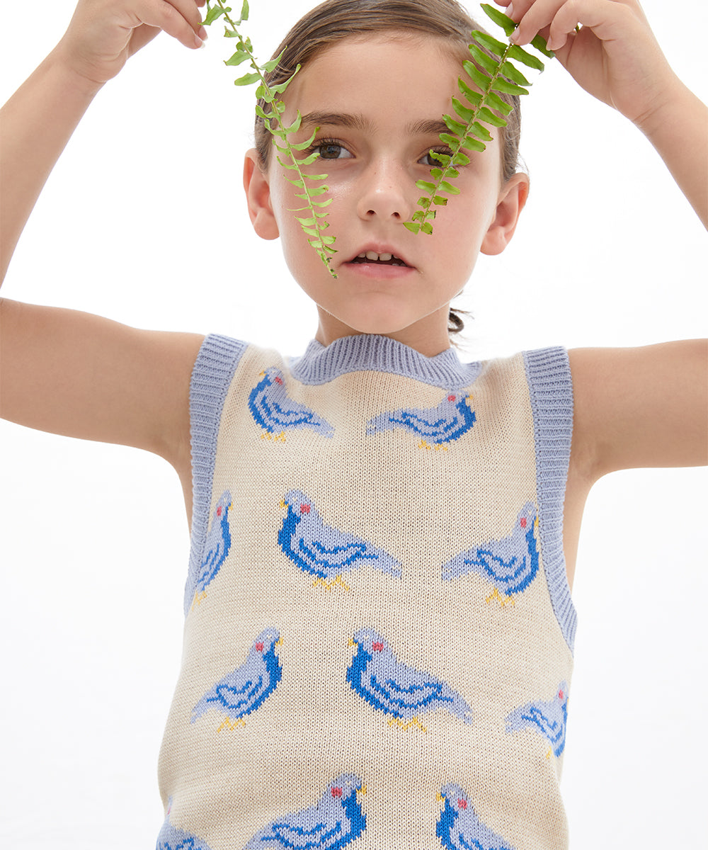 Knit Motif Vest