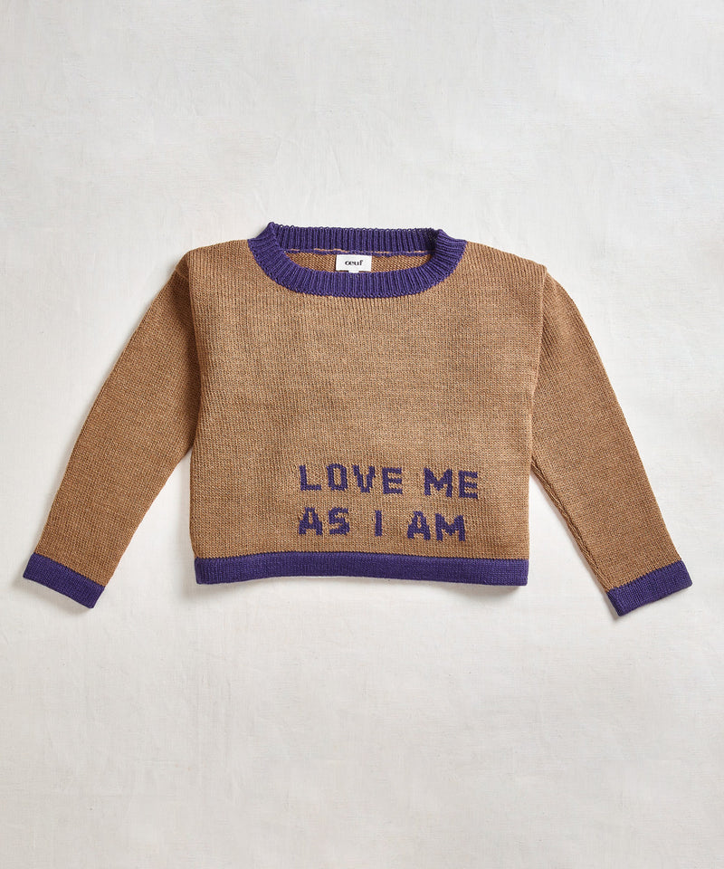 Intarsia Text Sweater