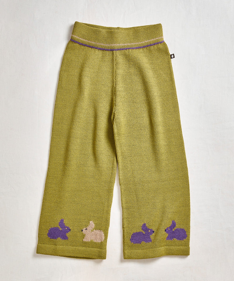 Intarsia Wide Leg Pants
