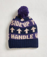 Text Motif Pom Pom Hat