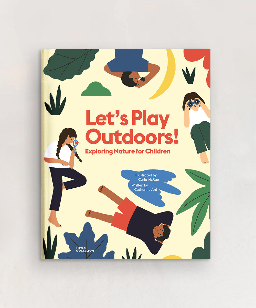 Kids exploring nature on the cover of "Le Book - Let's Play Outdoors.