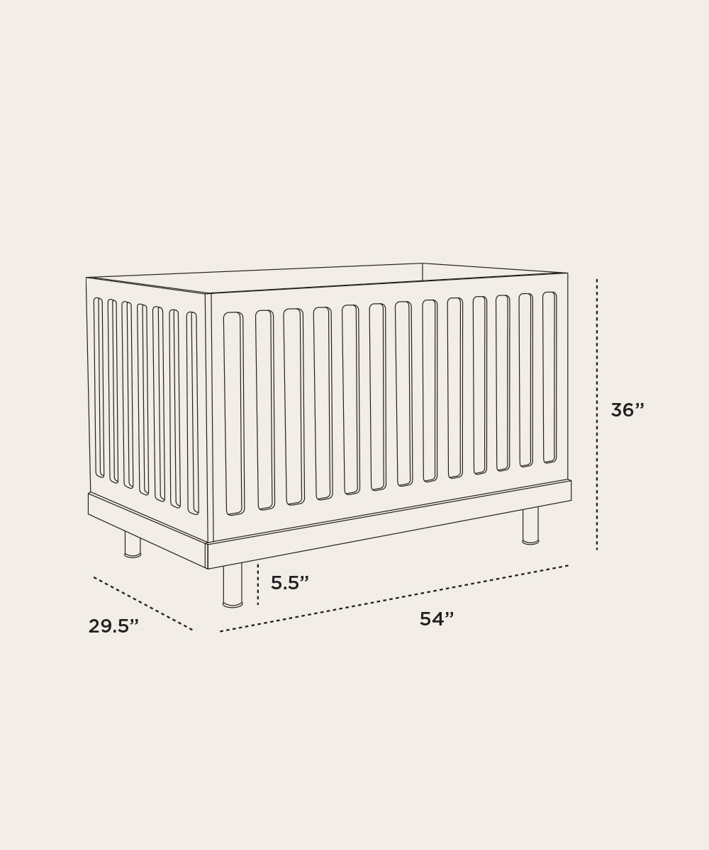 Standard crib length online