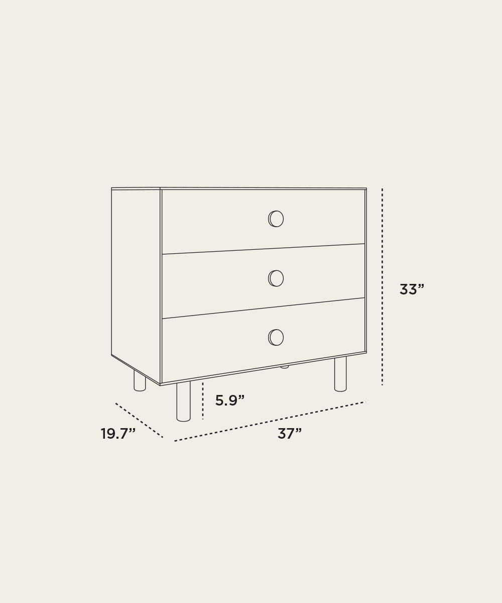 Dot 3-Drawer Dresser