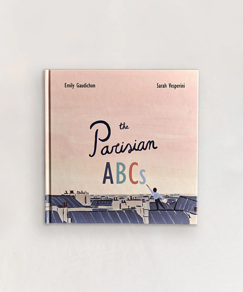 Cover of Le Parisian ABCs Book by Emily Gaudichon and Sarah Vesperini, showcasing a pastel illustration of Parisian rooftops.