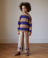 Intarsia Wide Leg Pants