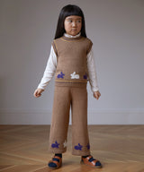 Intarsia Wide Leg Pants