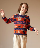 Stripe Motif Sweater