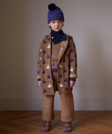 Motif Hooded Coat