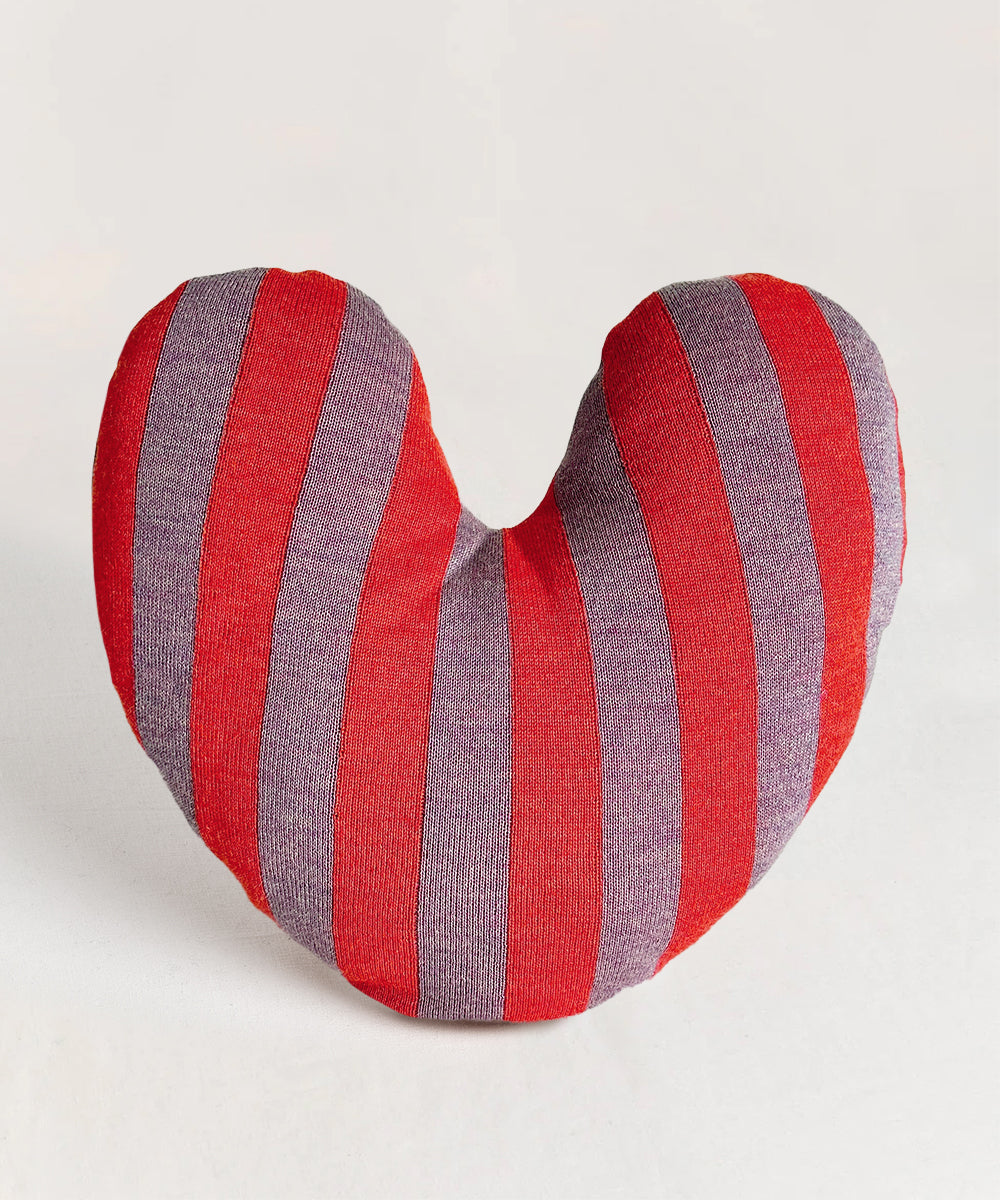 Striped Heart Pillow