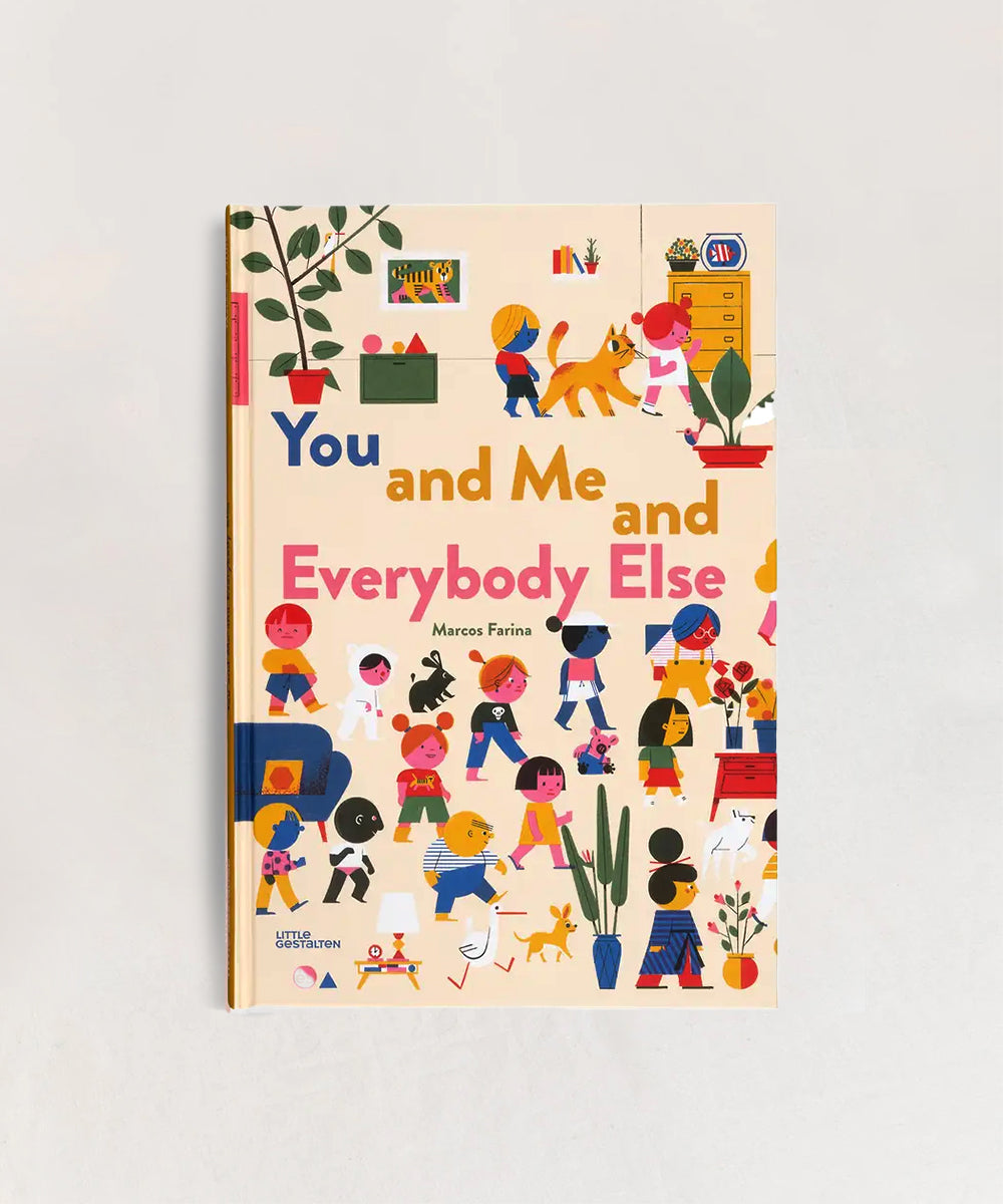 Childrens book Le Book - You and Me and Everybody Else features a cover with colorful illustrations of diverse characters engaged in various activities.