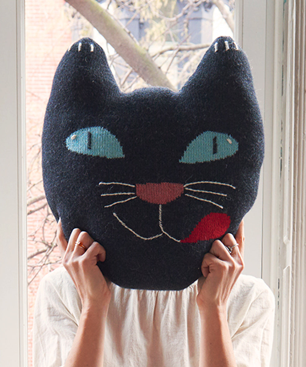 Oeuf® Black Cat Pillow