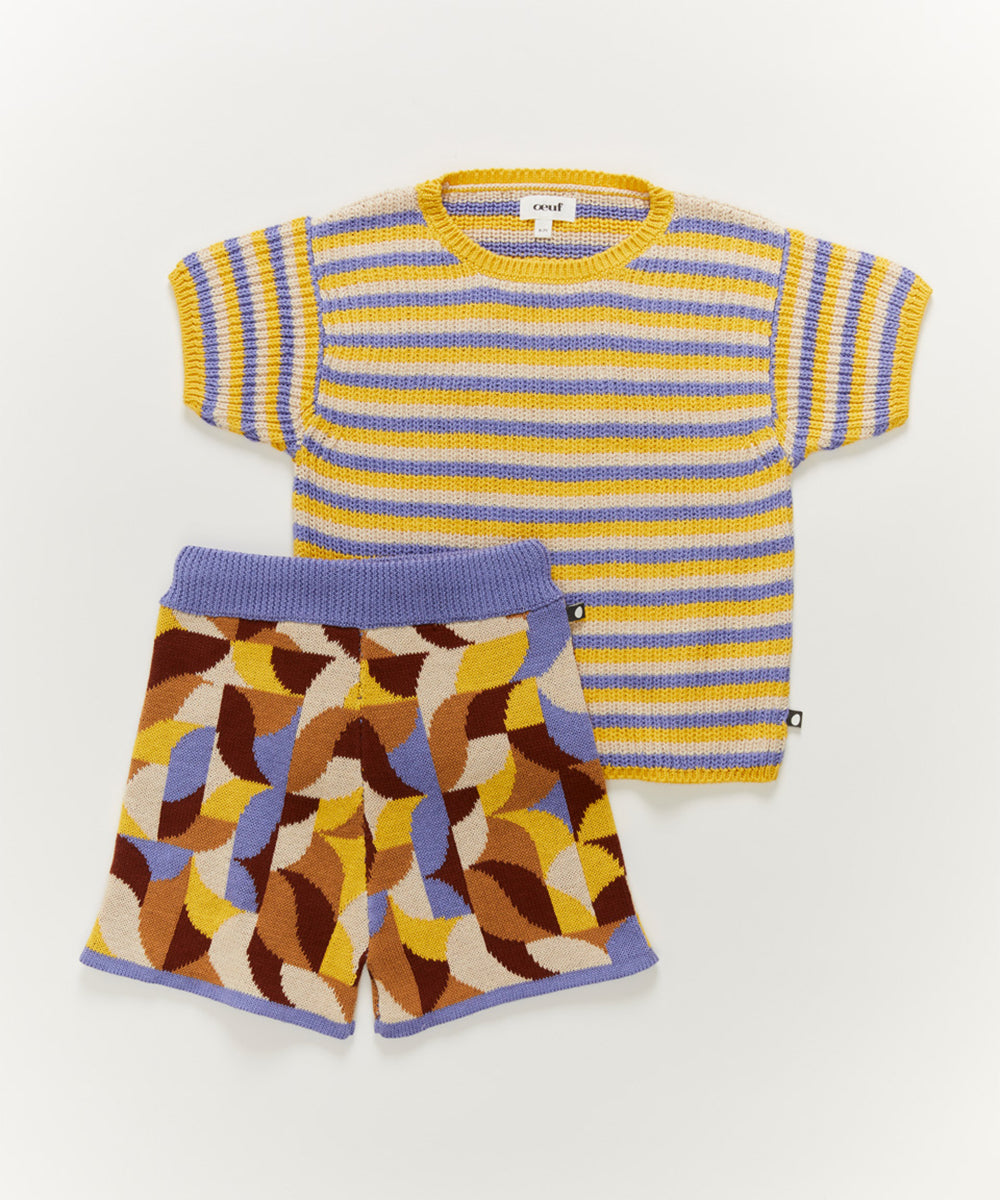 Knit Shorts Set