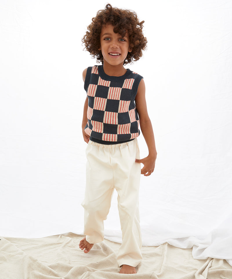 Knit Patchwork Vest