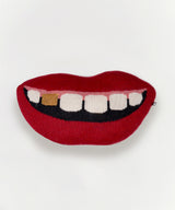Mouth Shaped Pillow-Gold Tooth