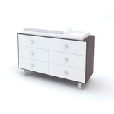 XL STATION on top of Classic 6 drawer dresser in walnut finish